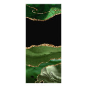 Faux Emerald Green Marked Agate Contemmodern Reclamekaart (Achterkant)