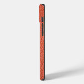 Faux En Cuir Orange. Coque iphone personnalisé (Verso / Gauche)