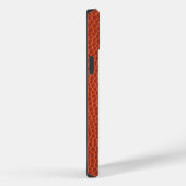Faux En Cuir Orange. Coque iphone personnalisé (Verso / Droite)