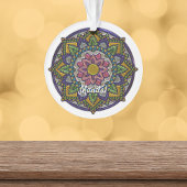 Faux Enamel Mandala Monogrammé