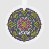 Faux Enamel Mandala Monogrammed Ornament (voorkant)