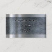 Faux Etched Metallic Bord Blue Visitekaartje (Achterkant)