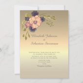 Faux faire-part de mariage en or (Devant)