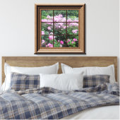 Faux Fenêtre Scène Rose Jardin Toile Mur Art (Insitu(Chambre))