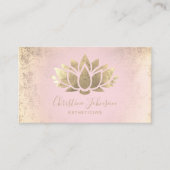 faux feuille lotus carte de visite esthéticien (Devant)