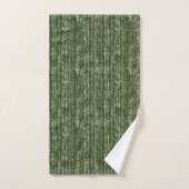 Faux fils tissés verts (Serviette à main)