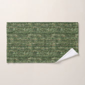Faux fils tissés verts (Serviette à main)