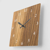 Faux Fined Barn Wood Clock Vierkante Klok (Hoek)