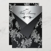 FAUX Flaps 25e anniversaire Mariage Invitation 2 (Devant / Derrière)
