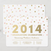 Faux Foil Confetti| Invitation de diplômes (Devant / Derrière)
