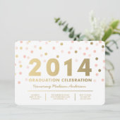 Faux Foil Confetti| Invitation de diplômes (Debout devant)