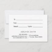 faux foil details opa gift certificaat (Achterkant)