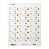 Faux Foil Dots | Étiquette d'adresse de remise de  (Feuille entière)