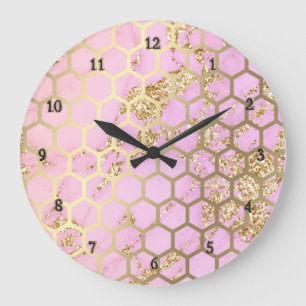 faux foil en chunky glitter honingraat grote klok