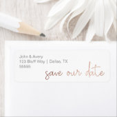 Faux Foil Enregistrer la date | ÉTIQUETTE DE ADRES (En situation)