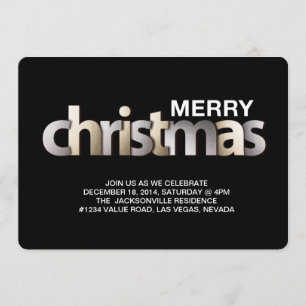 faux foil fête de Noël invitation