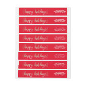 Faux Foil Gold Prettige feestdagen Return Address  (Vel)