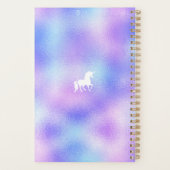 Faux Foil Personalisé Blanc Unicorne Silhouette (Dos)