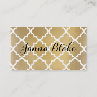 Faux Foil Quatrefoil Visitekaartje