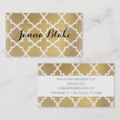Faux Foil Quatrefoil Visitekaartje (Voorkant / Achterkant)