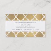 Faux Foil Quatrefoil Visitekaartje (Achterkant)