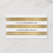 Faux Foil Stripes Visitekaartje (Achterkant)