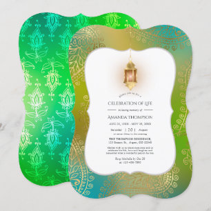 Faux Folie Arabian Bollywood Celebration of Life Kaart