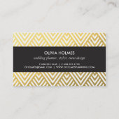 Faux Folie Gold Chevron Pattern Visitekaartje (Achterkant)