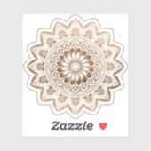 Faux Folie Gold Hand Drawn Mandala Sticker (Vel)