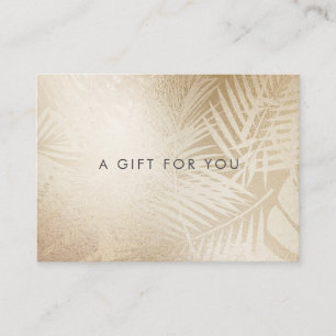 Faux folie Gold Tropical Cadeaubon Visitekaartje