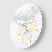 Faux Folie Goud Blauw Acryl Wandklok Grote Klok (Hoek)