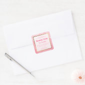 Faux Folie Handgemaakte Huidverzorging Product Hom Vierkante Sticker (Envelop)