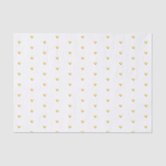Faux Folie hartpatroon op wit Tissuepapier (Voorkant)