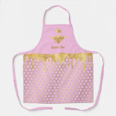 faux folie honing druppels queen bee n roze schort (Voorkant)