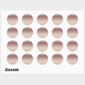 Faux Folie Roos Gold Blank Sjabloon Ronde Sticker (Vel)