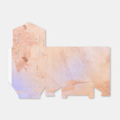 Faux Folie Roos Gold en Serenity Paint Texture Bedankdoosjes (Uitgevouwen)