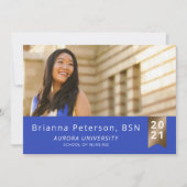 Faux Folie Sash Flat Announge Kaart (Voorkant)