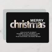 faux foons kerstfeest uitnodiging (Voorkant / Achterkant)