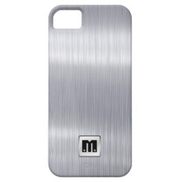 Faux geborsteld aluminium met aangepast monogram iPhone 11 hoesje