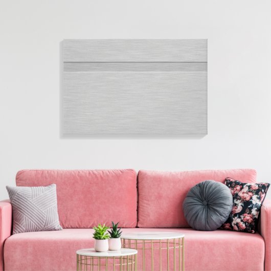 Faux, geborsteld metaal met groef canvas afdruk (Insitu (Woonkamer))