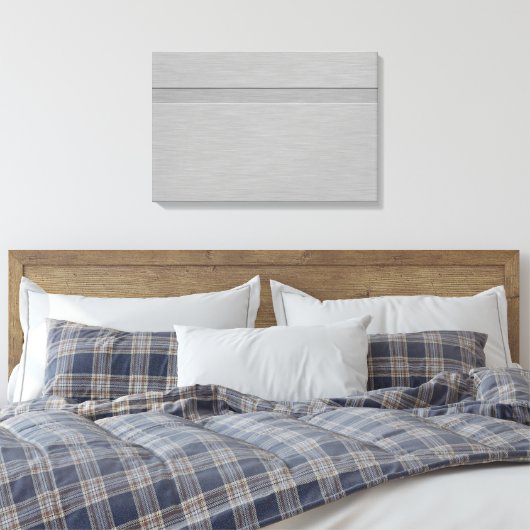 Faux, geborsteld metaal met groef canvas afdruk (Insitu (Slaapkamer))