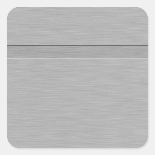 Faux, geborsteld metaal met groef vierkante sticker (Voorkant)