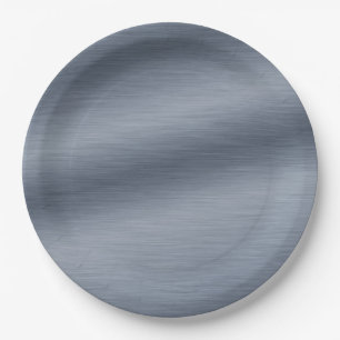 Faux, geborsteld staal, elegante achtergrond papieren bordje