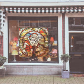 Faux gebrandschilderd Santa Claus Large Raamsticker