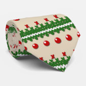 Faux gebreide lelijke kerst nostalgische crème ont stropdas (Opgerold)