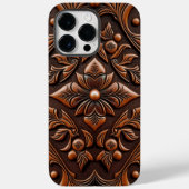 Faux Gereedgemaakt lederen ontwerp Case-Mate iPhone Case (Achterkant)