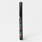 Faux Gereedgemaakte lederen Turquoise bruine cowbo Case-Mate iPhone Case (Achterkant/links)