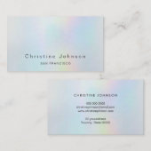 Faux gesimuleerde iriserende stijl pastelkleuren visitekaartje (Voorkant / Achterkant)