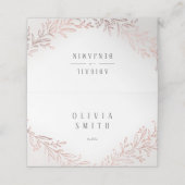 Faux gilded roos gold botanical elegant bruiloft (Buitenkant ongevouwen)