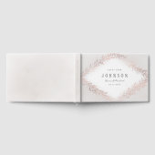 Faux gilded roos gold botanical elegant bruiloft gastenboek (Volledig)